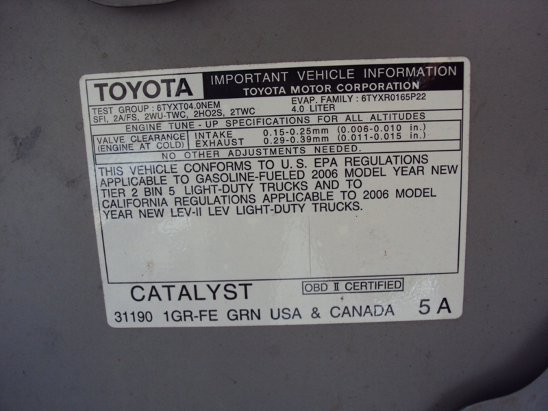 2006 TOYOTA TACOMA XTRA CAB SR5 PRERUNNER WITH OFF ROAD PACKAGE