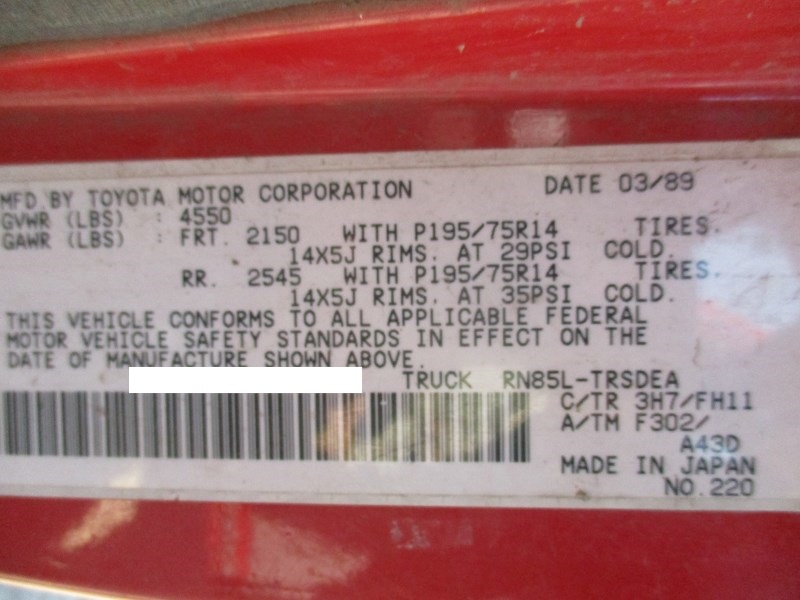 Soillar Blue Steering Column Cover For Toyota Pickup DLX 2.4L 1989 (No Tilt)