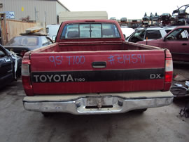 1995 TOYOTA TRUCK T100 REGULAR CAB DLX MODEL 3.4L V6 AT 4X4 COLOR RED Z14591