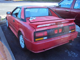 1988 TOYOTA MR2 STD MODEL 1.6L SUPERCHARGED AT COLOR RED Z14609