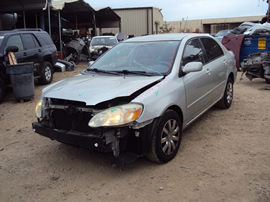 2003 TOYOTA COROLLA 4 DOOR SEDAN LE MODEL 1.8L AT FWD COLOR SILVER STK Z13404