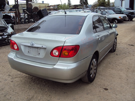 2003 TOYOTA COROLLA 4 DOOR SEDAN LE MODEL 1.8L AT FWD COLOR SILVER STK Z13404