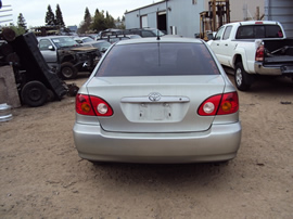 2003 TOYOTA COROLLA 4 DOOR SEDAN LE MODEL 1.8L AT FWD COLOR SILVER STK Z13404