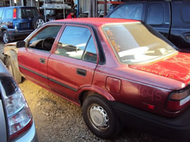 1990 TOYOTA COROLLA 4 DOOR SEDAN DLX MODEL 1.6L AT FWD COLOR RED Z14645