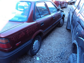 1990 TOYOTA COROLLA 4 DOOR SEDAN DLX MODEL 1.6L AT FWD COLOR RED Z14645