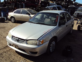 2001 TOYOTA COROLLA 4 DOOR SEDAN CE MODEL 1.8L AT FWD COLOR SILVER Z14651