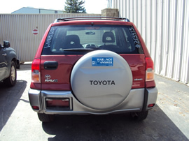 2003 TOYOTA RAV4 4DOOR L MODEL 2.0L AT 4WD COLOR RED STK Z13415