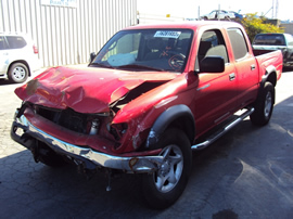 2004 TOYOTA TACOMA DOUBLE CAB 4 DOOR PRE-RUNNER 3.4L V6 AT 2WD COLOR RED Z13424
