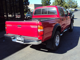 2004 TOYOTA TACOMA DOUBLE CAB 4 DOOR PRE-RUNNER 3.4L V6 AT 2WD COLOR RED Z13424