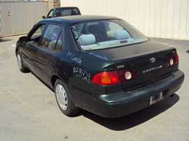 2001 TOYOTA COROLLA 4 DOOR SEDAN CE MODEL 1.8L AT FWD COLOR GREEN STK Z13429