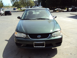 2001 TOYOTA COROLLA 4 DOOR SEDAN CE MODEL 1.8L AT FWD COLOR GREEN STK Z13429