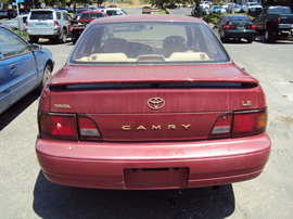 1995 TOYOTA CAMRY 4 DOOR SEDAN LE MODEL 2.2L AT FWD COLOR RED STK Z13436