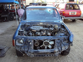 1987 TOYOTA PICKUP TRUCK REGULAR CAB SHORT BED STD MODEL 2.4L CARB MT 4 SPEED 2WD COLOR BLUE Z14689