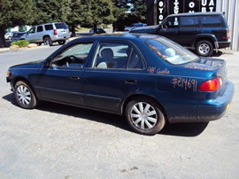 1998 TOYOTA COROLLA 4 DOOR SEDAN CE MODEL 1.8L AT WITH OVERDRIVE COLOR BLUE Z14691