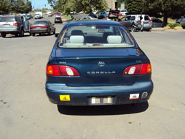 1998 TOYOTA COROLLA 4 DOOR SEDAN CE MODEL 1.8L AT WITH OVERDRIVE COLOR BLUE Z14691