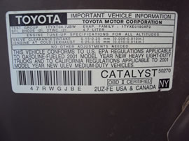 2001 TOYOTA SEQUOIA SR5 MODEL 4.7L V8 AT 4WD COLOR GOLD STK Z13452