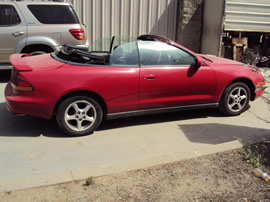 1998 TOYOTA CELICA 2 DOOR CONVERTIBLE GT MODEL 2.2L AT FWD COLOR RED Z13460