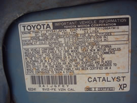 1995 TOYOTA TACOMA DLX MODEL REGULAR CAB 3.4L V6 MT 4X4 COLOR BLUE Z13481
