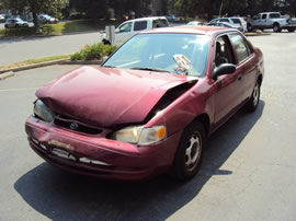 1999 TOYOTA COROLLA 4 DOOR SEDAN VE MODEL 1.8L AT 3 SPEED COLOR RED Z13490