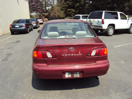 1999 TOYOTA COROLLA 4 DOOR SEDAN VE MODEL 1.8L AT 3 SPEED COLOR RED Z13490