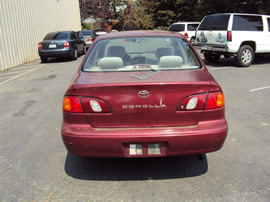 1999 TOYOTA COROLLA 4 DOOR SEDAN VE MODEL 1.8L AT 3 SPEED COLOR RED Z13490