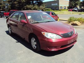 2005 TOYOTA CAMRY 4 DOOR SEDAN LE MODEL 2.4L AT FWD COLOR RED Z13496