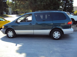 1998 TOYOTA SIENNA VAN XLE MODEL 3.0L V6 AT FWD COLOR GREEN Z13502