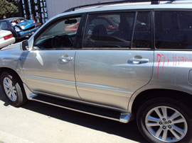 2007 TOYOTA HIGHLANDER HYBRID MODEL WITH THIRD ROW SEATS 3.3L V6 AT AWD COLOR SILVER Z13519