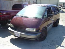 1991 toyota previa van le model,2.4l at fwd color blue