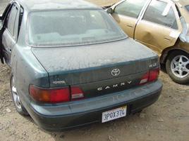 1996 TOYOTA CAMRY V-6, AUTO TRANS, COLOR:BLUE, STK:Z-09038