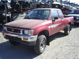 1992 TOYOTA SR-5 EXTRA CAB V-6 AUTOMATIC, COLOR BURGUNDY, STK: T09620
