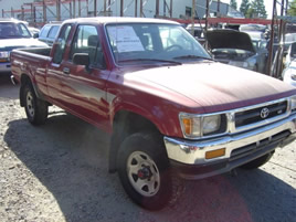 1992 TOYOTA SR-5 EXTRA CAB V-6 AUTOMATIC, COLOR BURGUNDY, STK: T09620
