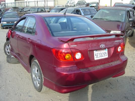2004 TOYOTA COROLLA S SERIES ,5 SPEED TRANS WITH ALL THE BELLS AND WHISTLES, COLOR:RED STK;Z09034