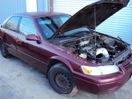 1998 TOYOTA CAMRY 4 CYL. BURGUNDY. AUTOMATIC TRANS STK# Z10067