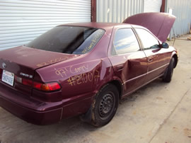 1998 TOYOTA CAMRY 4 CYL. BURGUNDY. AUTOMATIC TRANS STK# Z10067