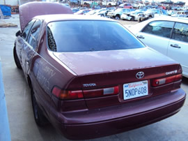 1998 TOYOTA CAMRY 4 CYL. BURGUNDY. AUTOMATIC TRANS STK# Z10067