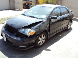 2005 TOYOTA COROLLA S MODEL COLOR-BLACK STK# Z10088