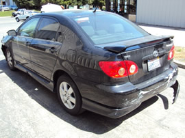 2005 TOYOTA COROLLA S MODEL COLOR-BLACK STK# Z10088