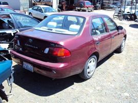 1998 TOYOTA COROLLA 4CYL. , 3 SPEED TRANSMISSION, COLOR-RED STK# Z10092