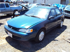 1999 TOYOTA COROLLA 4CYL. , 3 SPEED TRANSMISSION, COLOR-BLUE STK# Z10091