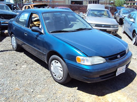 1999 TOYOTA COROLLA 4CYL. , 3 SPEED TRANSMISSION, COLOR-BLUE STK# Z10091