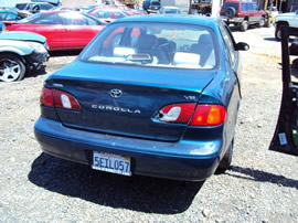 1999 TOYOTA COROLLA 4CYL. , 3 SPEED TRANSMISSION, COLOR-BLUE STK# Z10091