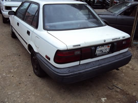 1992 TOYOTA COROLLA 4CYL. , 3SPEED TRANSMISSION , COLOR-WHITE STK# Z10094