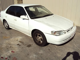 1998 TOYOTA COROLLA, 5 SPEED TRANSMISSION, 4CYL ENGINE, COLOR WHITE, STK#Z10128