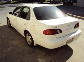 1998 TOYOTA COROLLA, 5 SPEED TRANSMISSION, 4CYL ENGINE, COLOR WHITE, STK#Z10128