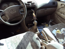 1998 TOYOTA COROLLA, 5 SPEED TRANSMISSION, 4CYL ENGINE, COLOR WHITE, STK#Z10128