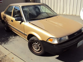 1990 TOYOTA COROLLA 4CYL, AUTOMATIC TRANSMISSION, COLOR GOLD, STK # Z10131