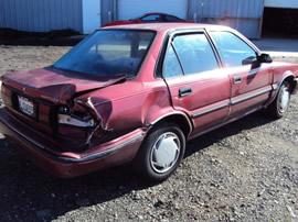 1992 TOYOTA COROLLA COLOR-BURGANDY STK# Z11166