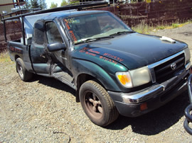 2000 TOYOTA TACOMA 2WD, 2.4L ENGINE, MANUAL TRANSMISSION, COLOR GREEN, STK # T11334