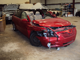 2007 TOYOTA CAMRY LE, 2.4 L ENGINE, AUTOMATIC TRANSMISSION, COLOR-RED, STK # Z11170